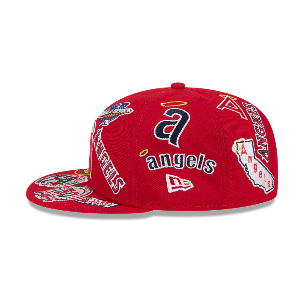 Anaheim Angels MLB All Over Patch 59FIFTY Fitted New Era Official Team Hat Sports Fan Cap Official NFL Team Hat Football Fan Cap