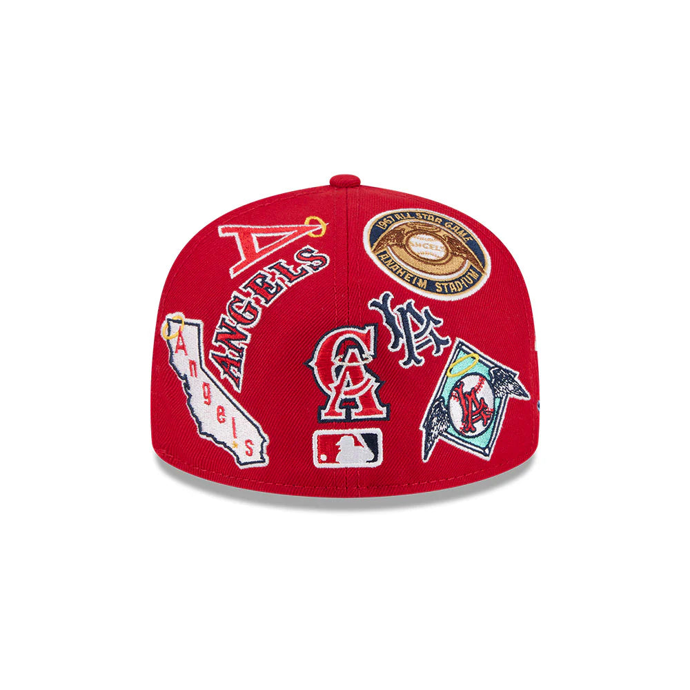 Anaheim Angels MLB All Over Patch 59FIFTY Fitted New Era Official Team Hat Sports Fan Cap Official NFL Team Hat Football Fan Cap