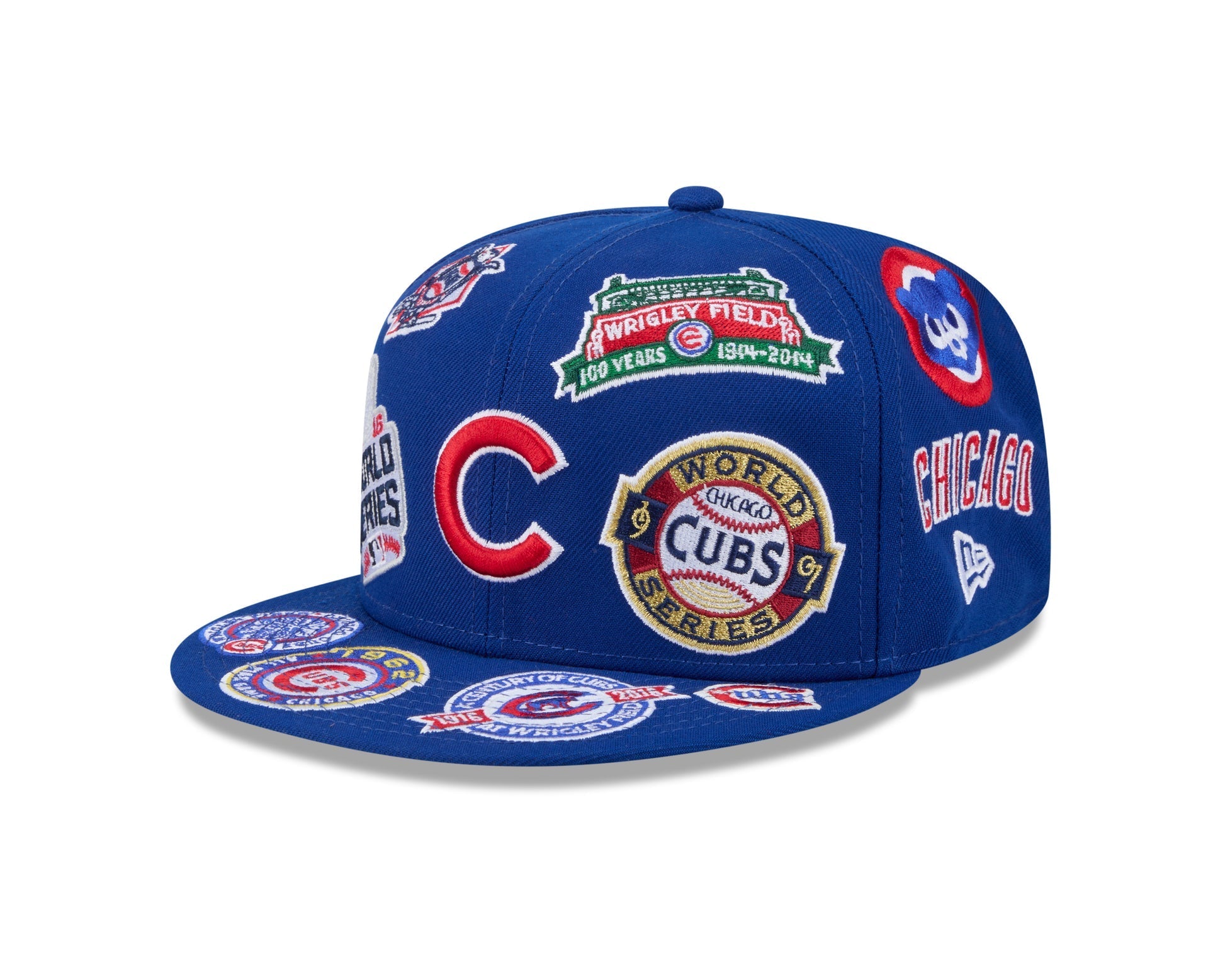Chicago Cubs MLB All Over Patch 59FIFTY Fitted New Era Official Team Hat Sports Fan Cap Official NFL Team Hat Football Fan Cap