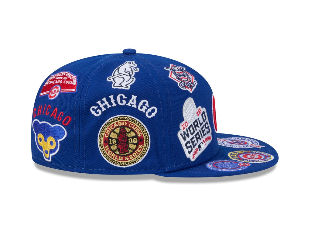 Chicago Cubs MLB All Over Patch 59FIFTY Fitted New Era Official Team Hat Sports Fan Cap Official NFL Team Hat Football Fan Cap
