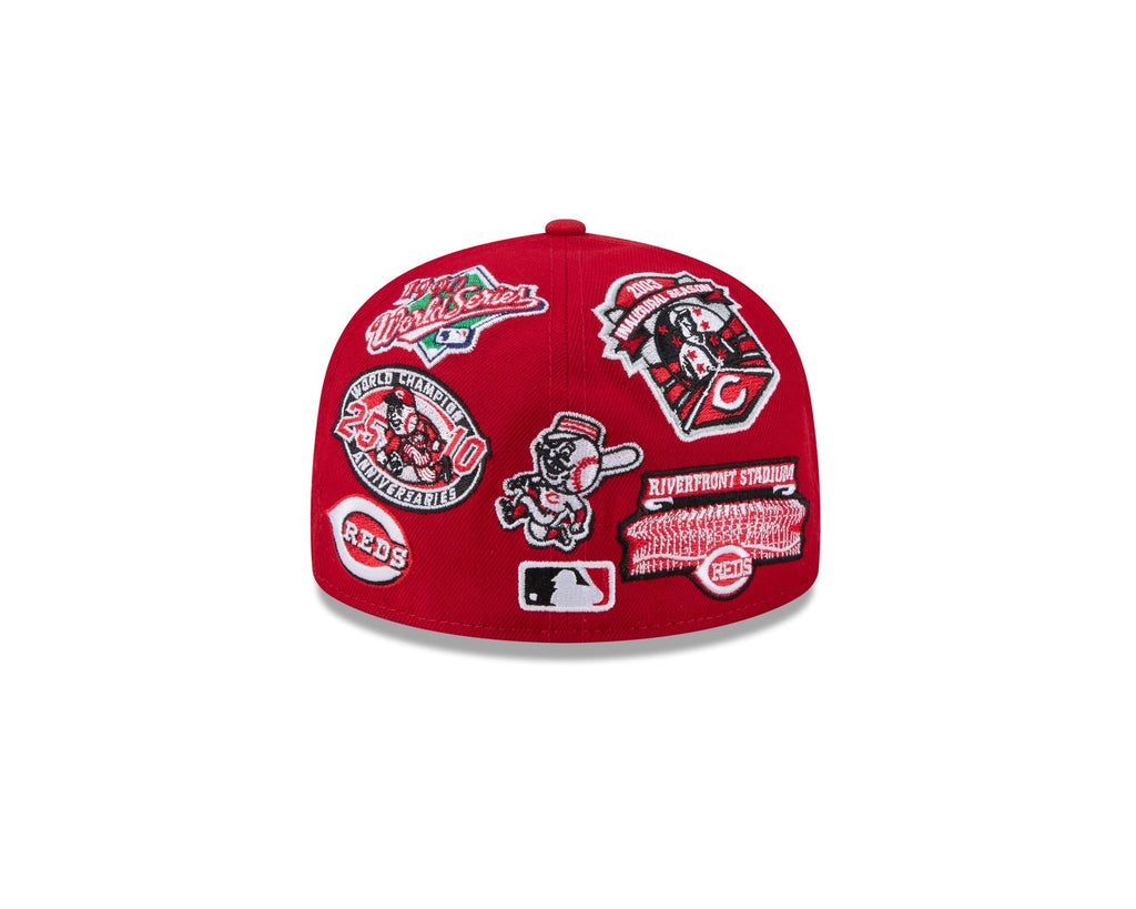 Cincinnati Reds MLB All Over Patch 59FIFTY Fitted New Era Official Team Hat Sports Fan Cap Official NFL Team Hat Football Fan Cap