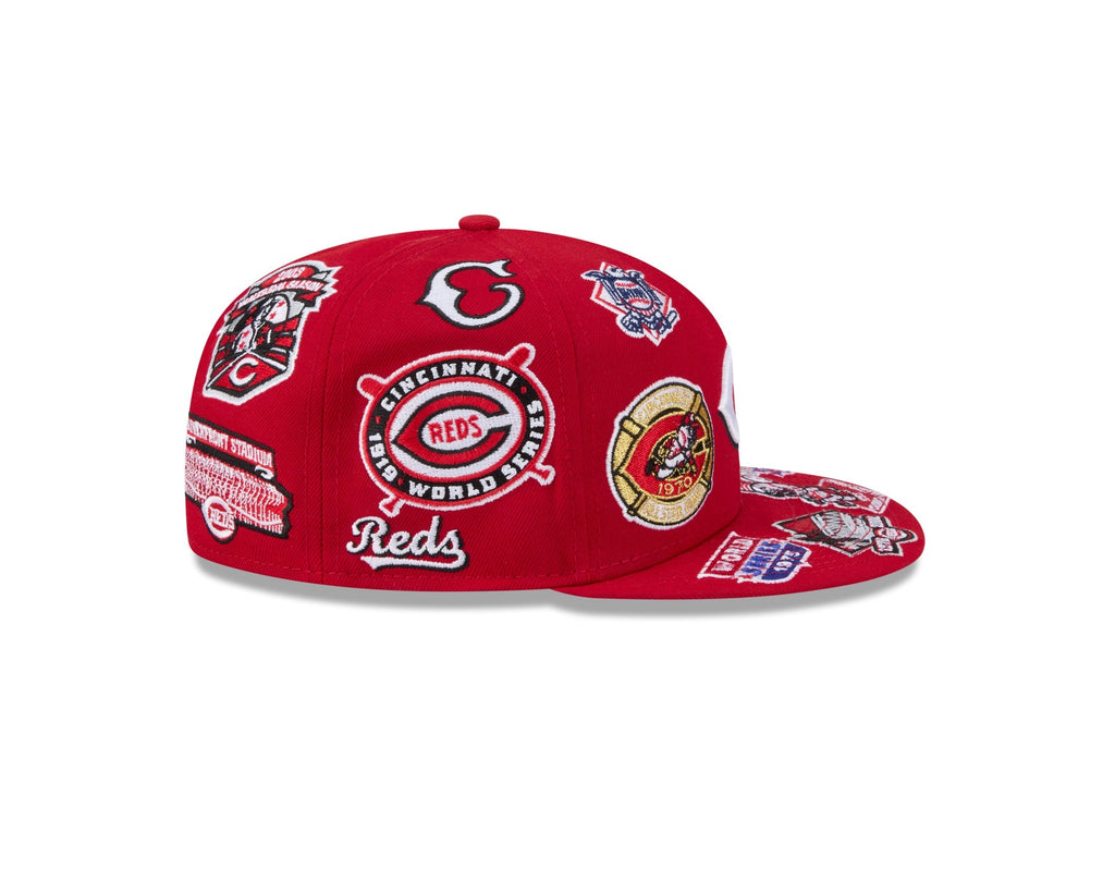 Cincinnati Reds MLB All Over Patch 59FIFTY Fitted New Era Official Team Hat Sports Fan Cap Official NFL Team Hat Football Fan Cap
