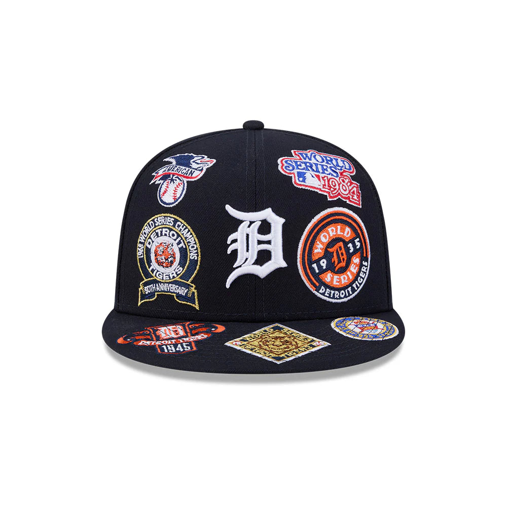 Detroit Tigers MLB All Over Patch 59FIFTY New Era Official Team Hat Sports Fan Cap Official NFL Team Hat Football Fan Cap