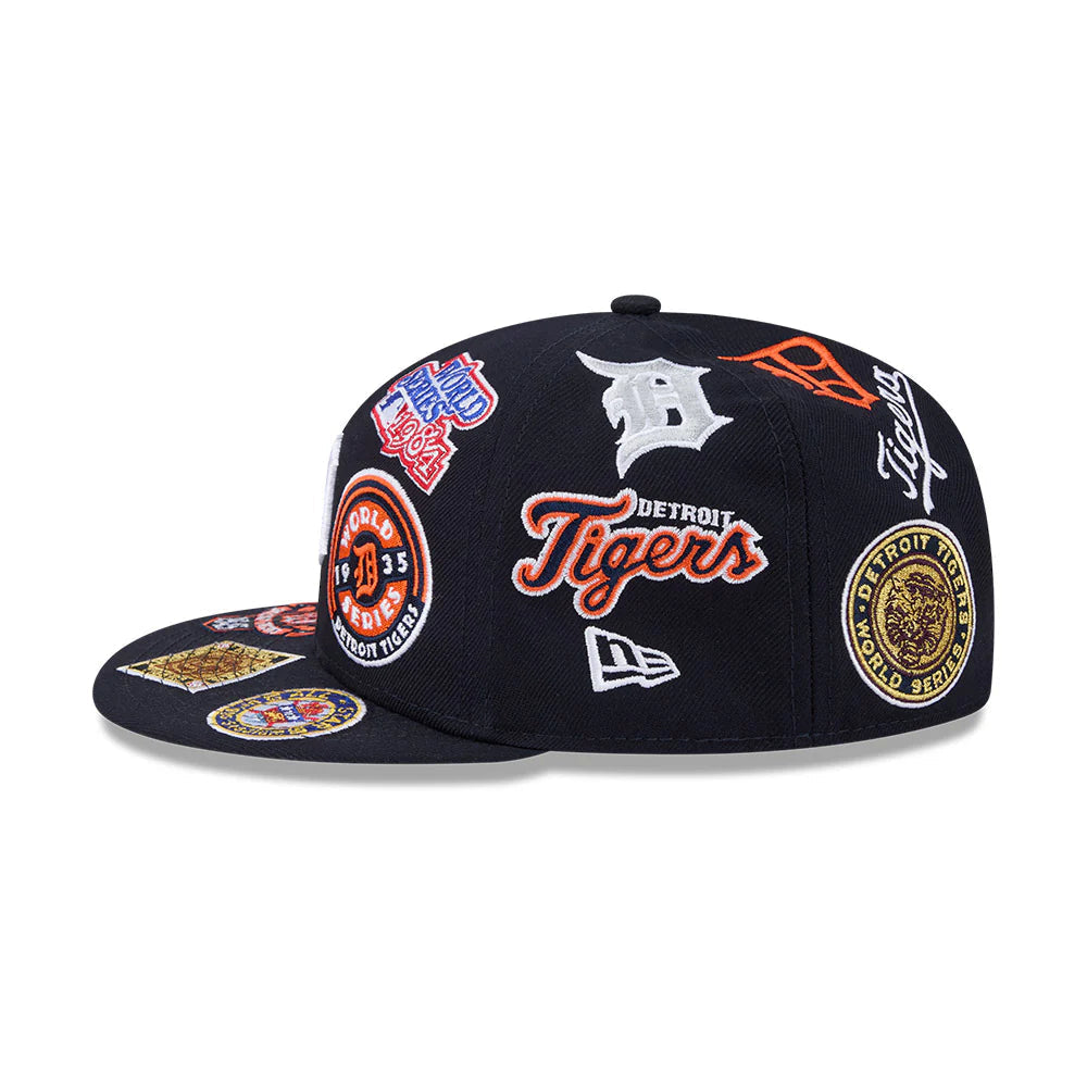 Detroit Tigers MLB All Over Patch 59FIFTY New Era Official Team Hat Sports Fan Cap Official NFL Team Hat Football Fan Cap