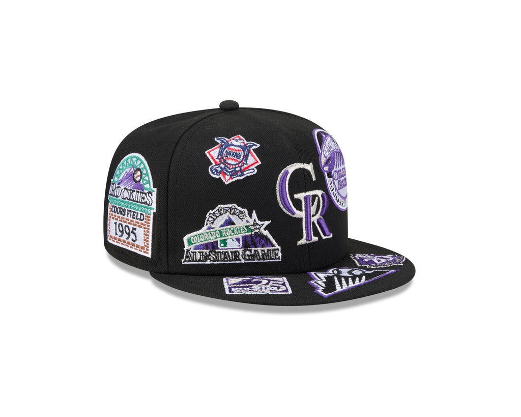 Colorado Rockies MLB All Over Patch 59FIFTY Fitted New Era Official Team Hat Sports Fan Cap Official NFL Team Hat Football Fan Cap