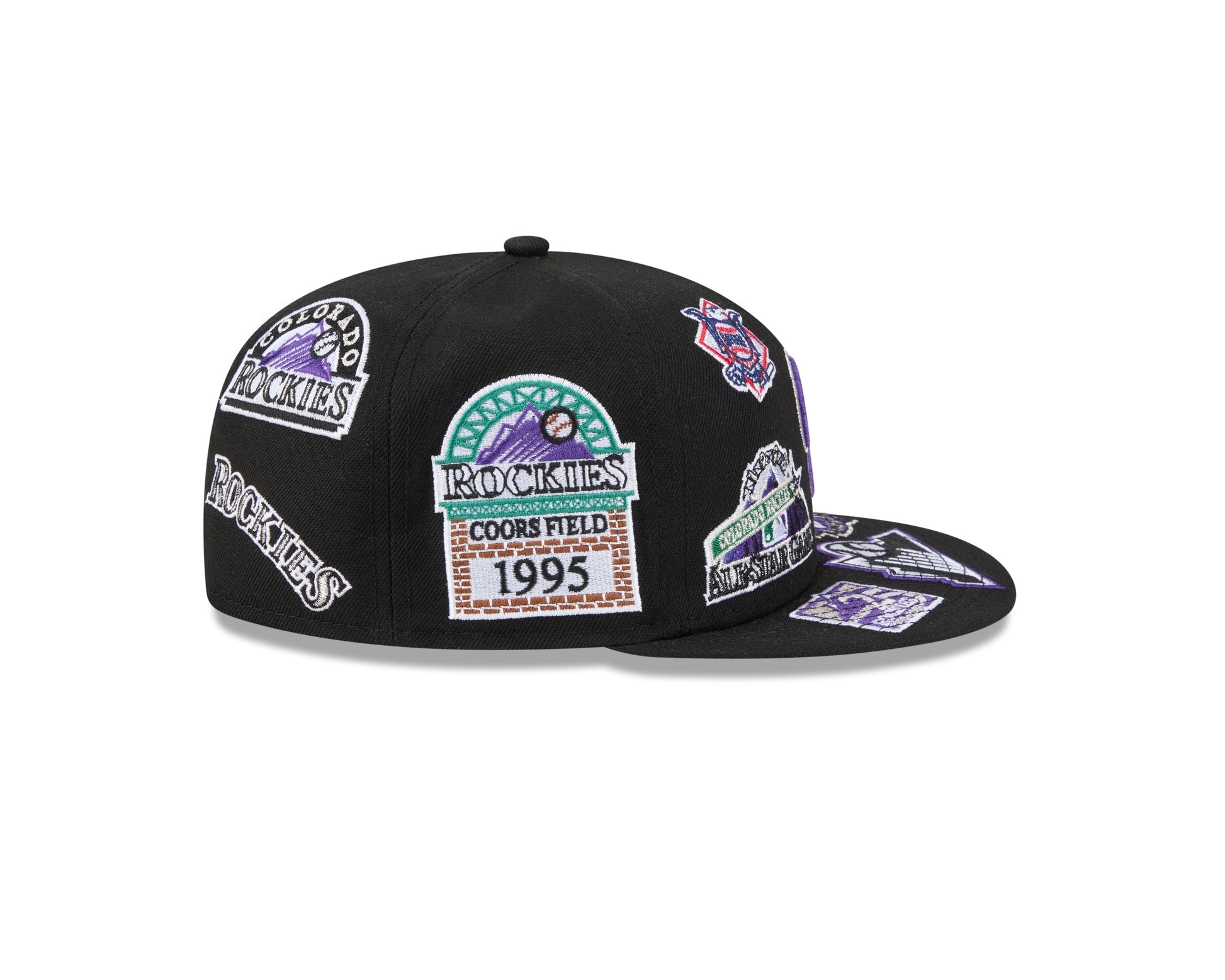 Colorado Rockies MLB All Over Patch 59FIFTY Fitted New Era Official Team Hat Sports Fan Cap Official NFL Team Hat Football Fan Cap