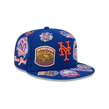 New York Mets MLB All Over Patch 59FIFTY Fitted New Era Official Team Hat Sports Fan Cap Official NFL Team Hat Football Fan Cap