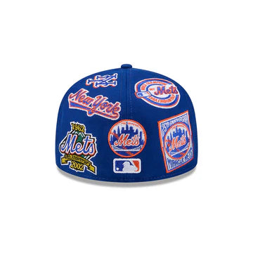 New York Mets MLB All Over Patch 59FIFTY Fitted New Era Official Team Hat Sports Fan Cap Official NFL Team Hat Football Fan Cap