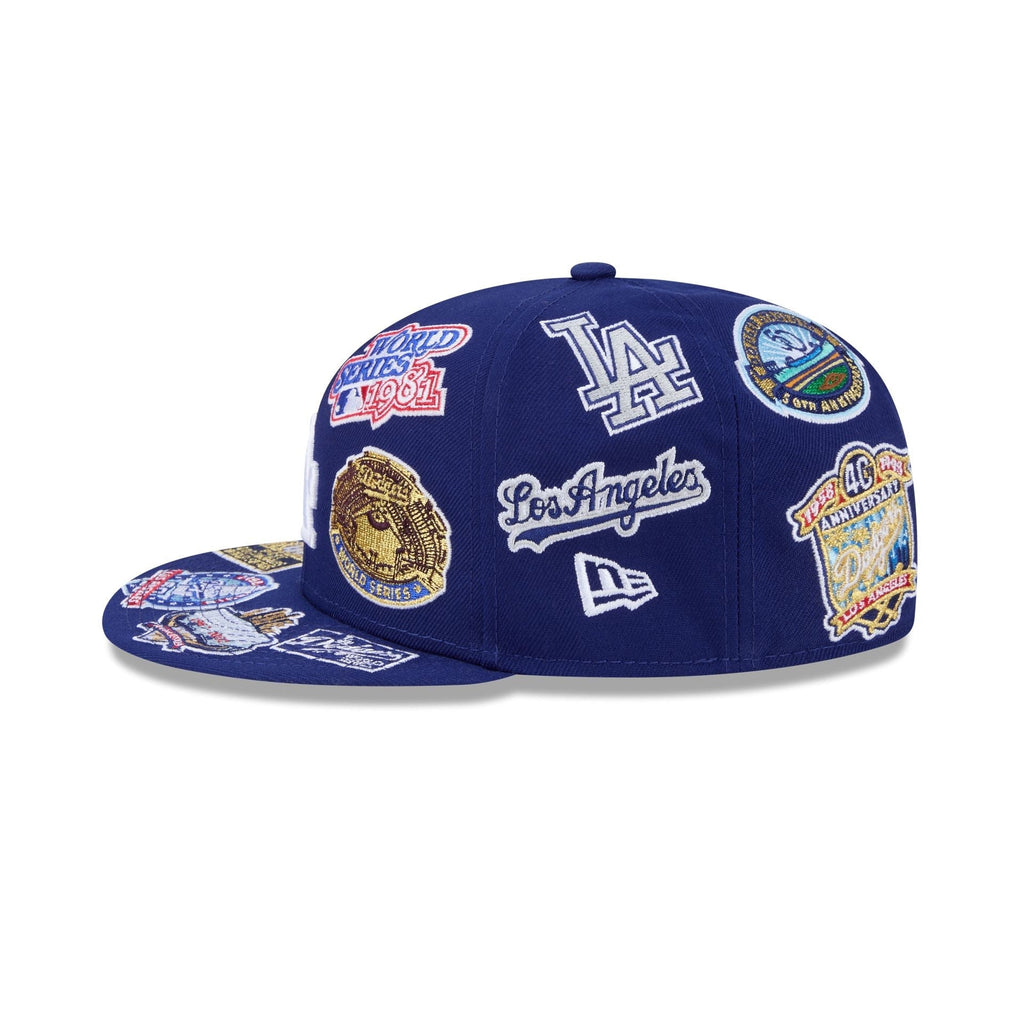 Los Angeles Dodgers MLB All Over Patch 59FIFTY New Era Fitted Official Team Hat Sports Fan Cap Official NFL Team Hat Football Fan Cap