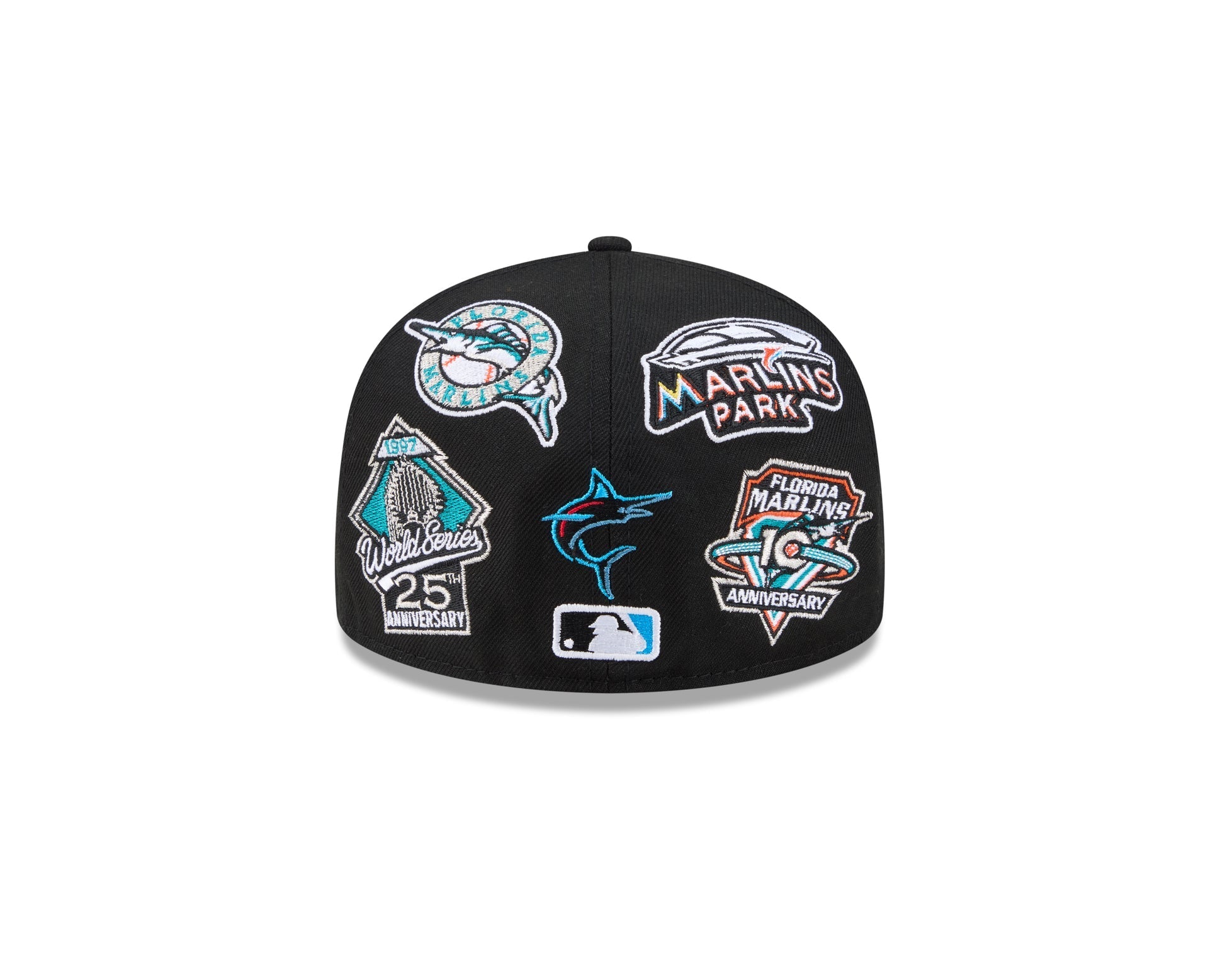 Miami Marlins MLB All Over Patch 59FIFTY New Era Official Team Hat Sports Fan Cap Official NFL Team Hat Football Fan Cap