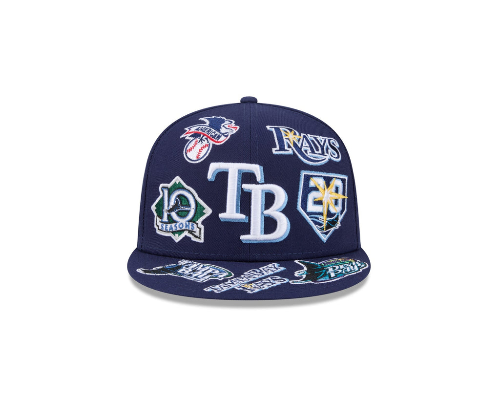 Tampa Bay Rays MLB All Over Patch 59FIFTY Fitted New Era Official Team Hat Sports Fan Cap Official NFL Team Hat Football Fan Cap