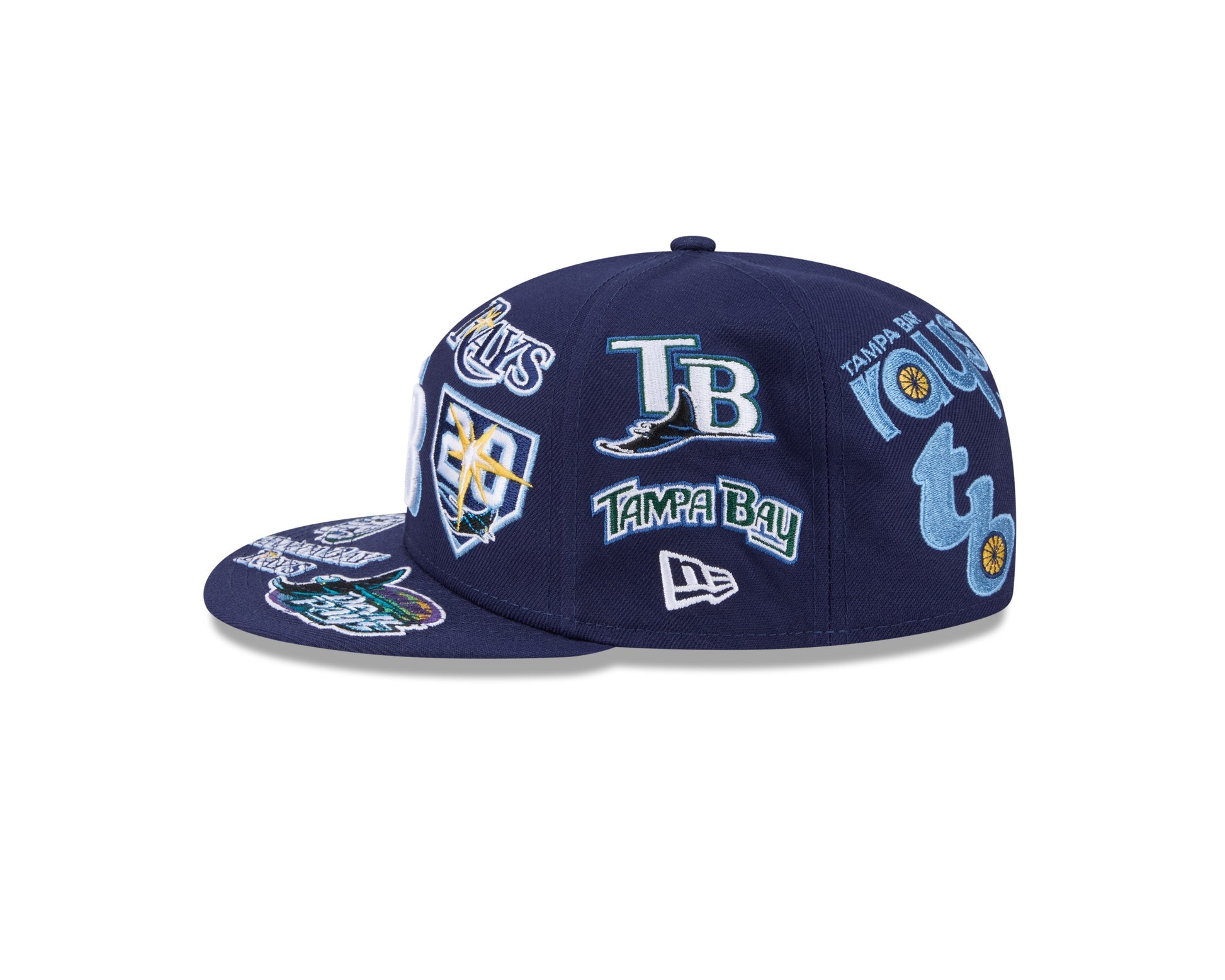Tampa Bay Rays MLB All Over Patch 59FIFTY Fitted New Era Official Team Hat Sports Fan Cap Official NFL Team Hat Football Fan Cap