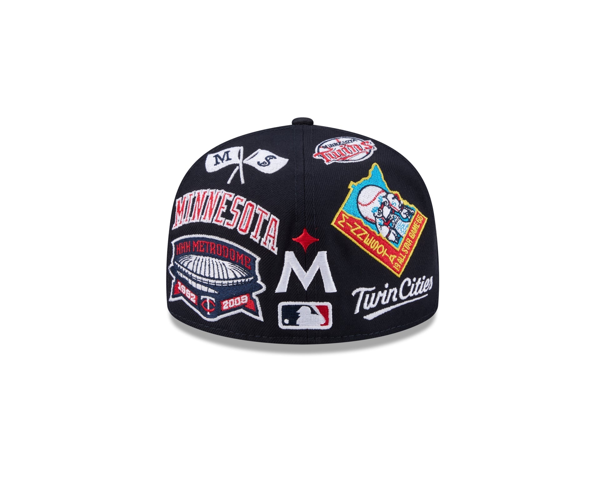 Minnesota Twins MLB All Over Patch 59FIFTY Fitted New Era Official Team Hat Sports Fan Cap Official NFL Team Hat Football Fan Cap