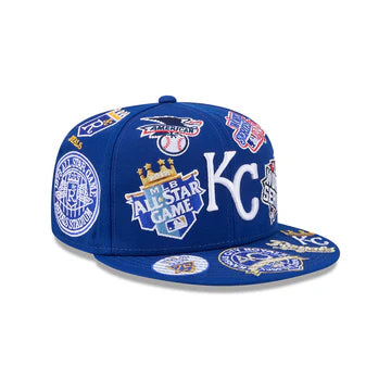 Kansas Royals MLB All Over Patch 59FIFTY Fitted New Era Official Team Hat Sports Fan Cap Official NFL Team Hat Football Fan Cap