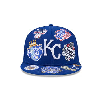 Kansas Royals MLB All Over Patch 59FIFTY Fitted New Era Official Team Hat Sports Fan Cap Official NFL Team Hat Football Fan Cap