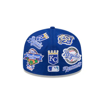 Kansas Royals MLB All Over Patch 59FIFTY Fitted New Era Official Team Hat Sports Fan Cap Official NFL Team Hat Football Fan Cap