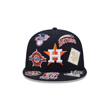 Houston Astros MLB All Over Patch 59FIFTY Fitted New Era Official Team Hat Sports Fan Cap Official NFL Team Hat Football Fan Cap