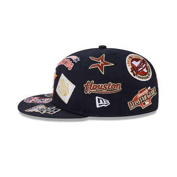 Houston Astros MLB All Over Patch 59FIFTY Fitted New Era Official Team Hat Sports Fan Cap Official NFL Team Hat Football Fan Cap