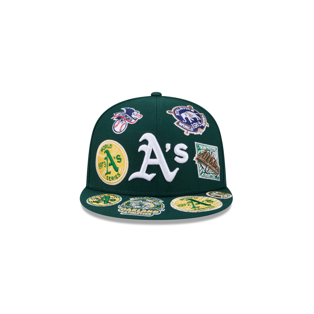Oakland Athletics MLB All Over Patch 59FIFTY New Era Official Team Hat Sports Fan Cap Official NFL Team Hat Football Fan Cap