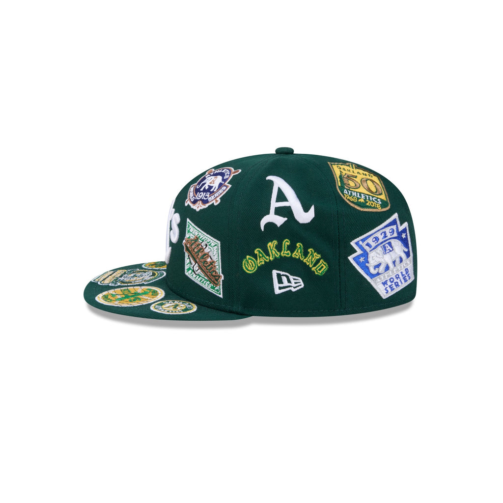 Oakland Athletics MLB All Over Patch 59FIFTY New Era Official Team Hat Sports Fan Cap Official NFL Team Hat Football Fan Cap