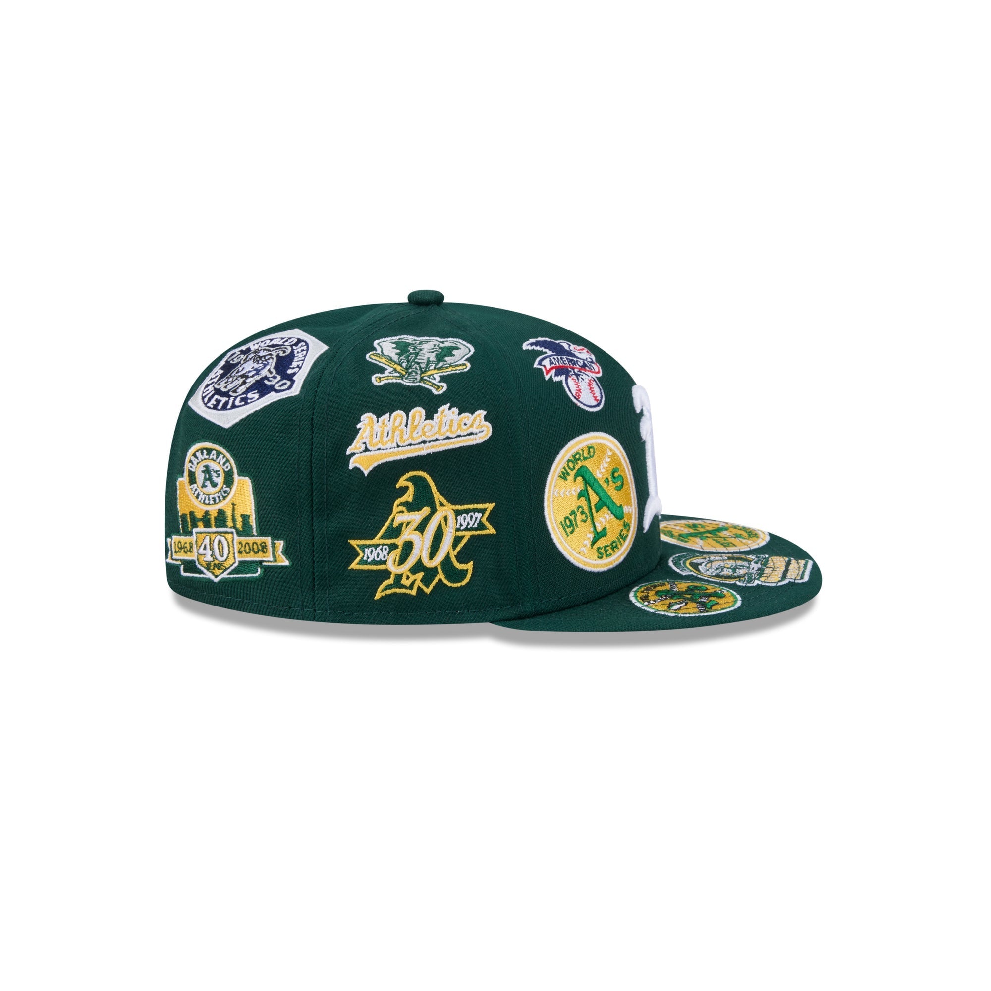 Oakland Athletics MLB All Over Patch 59FIFTY New Era Official Team Hat Sports Fan Cap Official NFL Team Hat Football Fan Cap