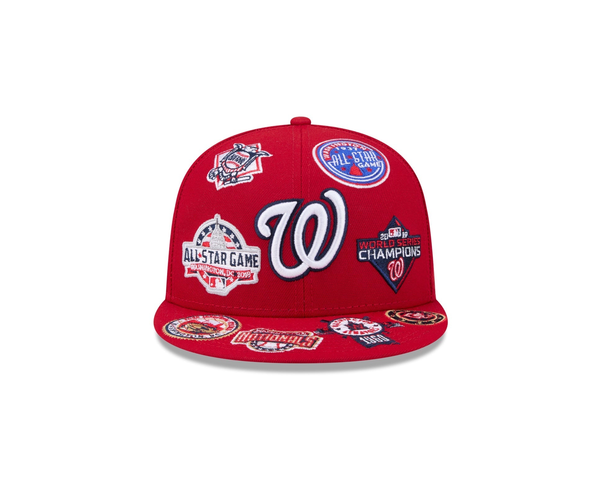 Washington Nationals MLB All Over Patch 59FIFTY Fitted New Era Official Team Hat Sports Fan Cap Official NFL Team Hat Football Fan Cap