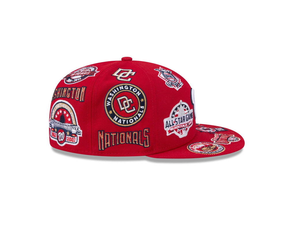 Washington Nationals MLB All Over Patch 59FIFTY Fitted New Era Official Team Hat Sports Fan Cap Official NFL Team Hat Football Fan Cap
