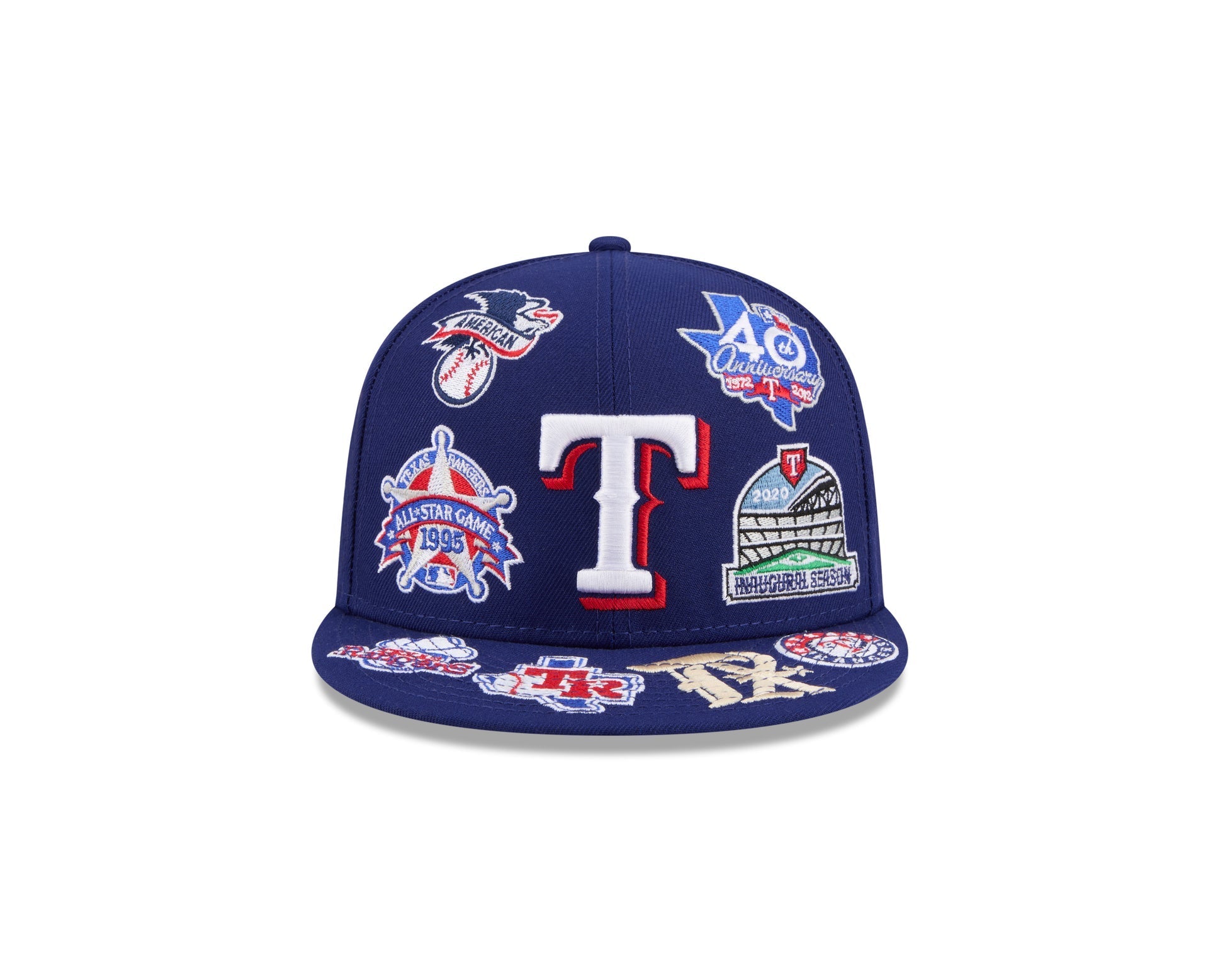 Texas Rangers MLB All Over Patch 59FIFTY Fitted New Era Official Team Hat Sports Fan Cap Official NFL Team Hat Football Fan Cap