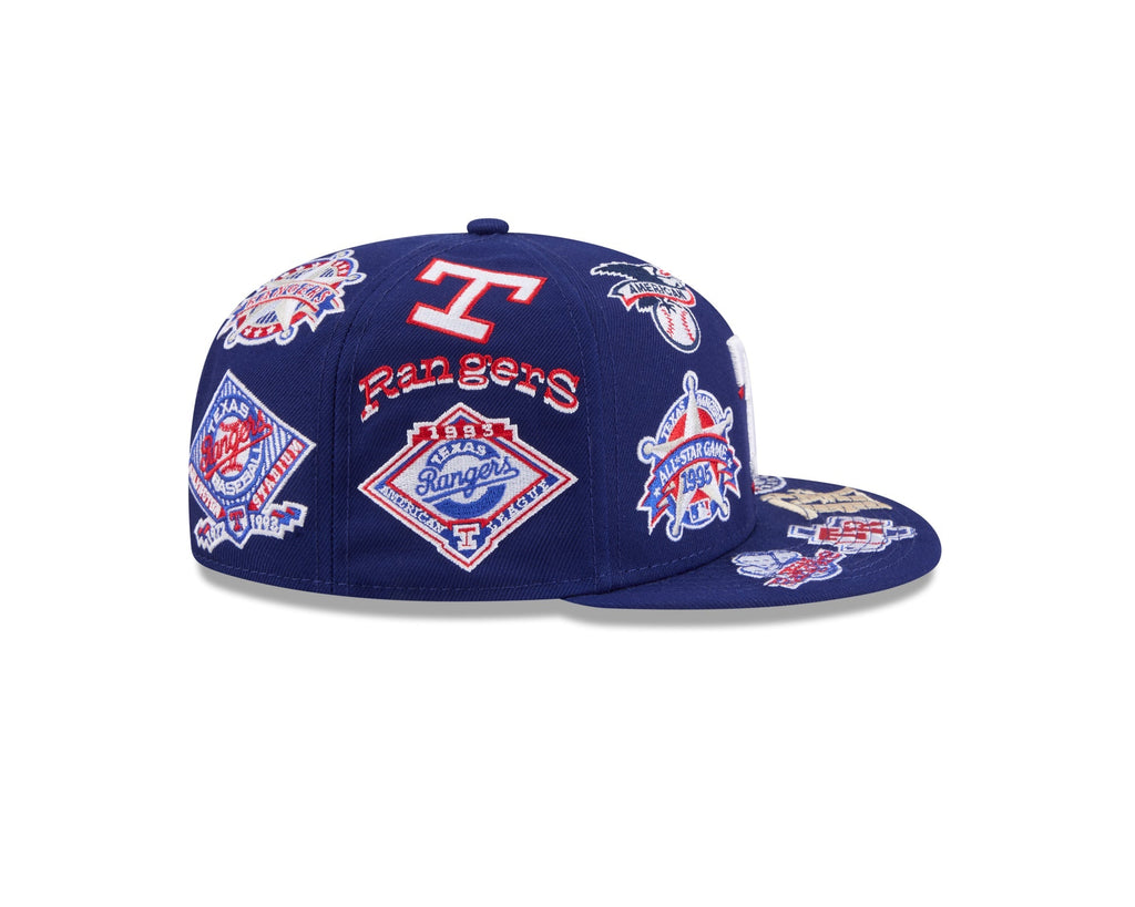 Texas Rangers MLB All Over Patch 59FIFTY Fitted New Era Official Team Hat Sports Fan Cap Official NFL Team Hat Football Fan Cap