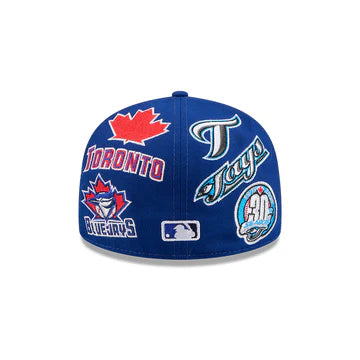 Toronto Blue Jays MLB All Over Patch 59FIFTY New Era Official Team Hat Sports Fan Cap Official NFL Team Hat Football Fan Cap