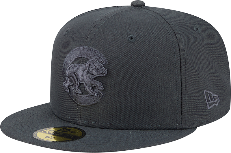 Chicago Cubs Storm Gray Walking Bear Logo 59FIFTY Fitted Cap By New Era Official Team Hat Sports Fan Cap Official NFL Team Hat Football Fan Cap