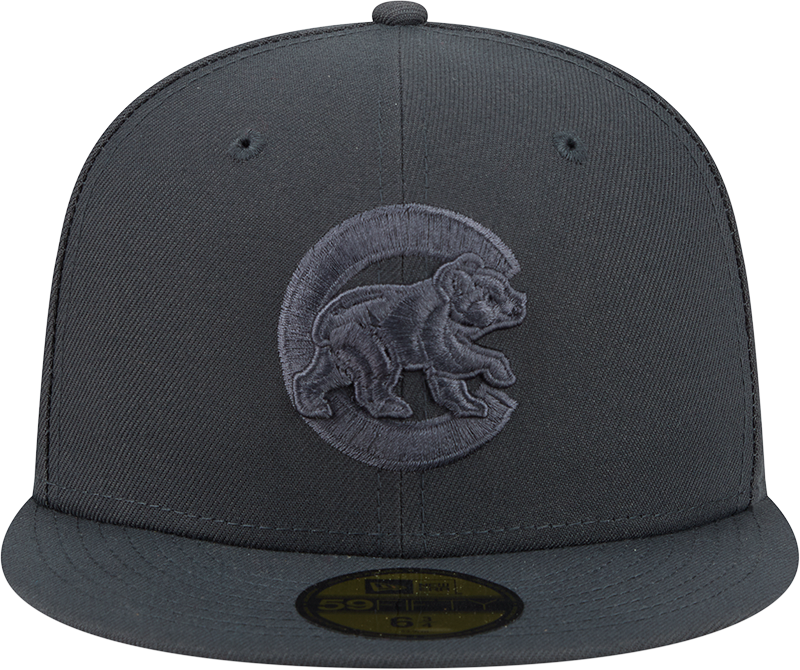 Chicago Cubs Storm Gray Walking Bear Logo 59FIFTY Fitted Cap By New Era Official Team Hat Sports Fan Cap Official NFL Team Hat Football Fan Cap