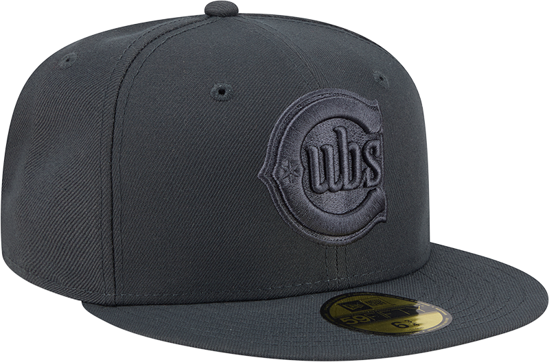 Chicago Cubs Storm Gray 2nd Alternate Logo 59FIFTY Fitted Cap By New Era Official Team Hat Sports Fan Cap Official NFL Team Hat Football Fan Cap