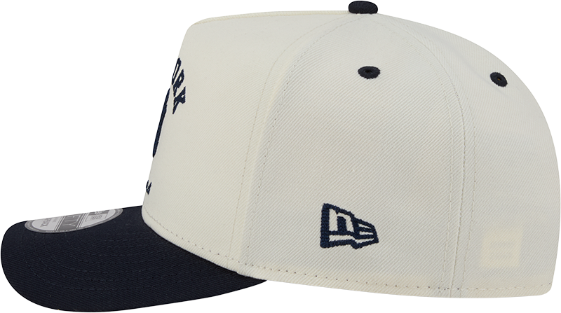 New York Yankees New Era Arched Ivory A-Frame 9FIFTY Snapback Hat Official Team Hat Sports Fan Cap Official NFL Team Hat Football Fan Cap