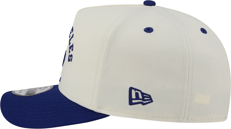 Los Angeles Dodgers New Era Arched Ivory A-Frame 9FIFTY Snapback Hat Official Team Hat Sports Fan Cap Official NFL Team Hat Football Fan Cap
