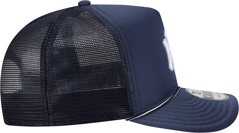 New York Yankees New Era Navy Worn A-Frame 9FIFTY Trucker Snapback Hat Official Team Hat Sports Fan Cap Official NFL Team Hat Football Fan Cap