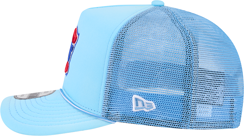 Chicago Cubs New Era Blue Worn A-Frame 9FIFTY Trucker Snapback Hat Official Team Hat Sports Fan Cap Official NFL Team Hat Football Fan Cap
