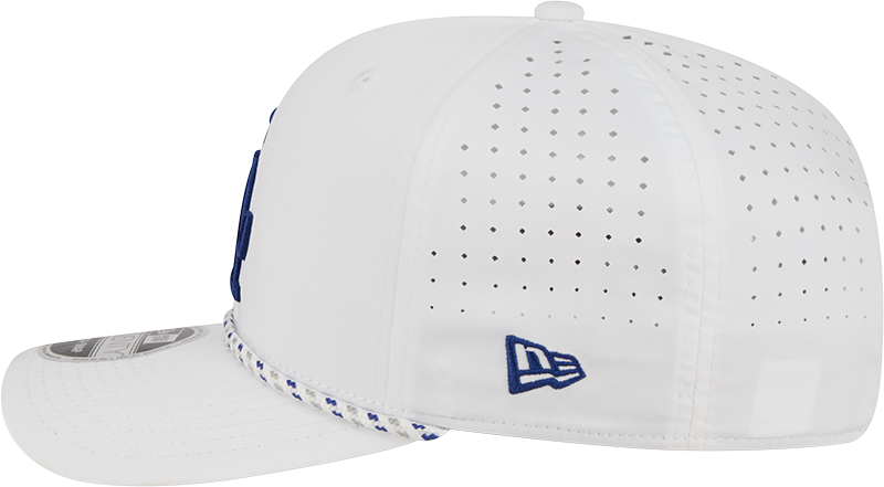 Los Angeles Dodgers New Era White Sport Rope 9SEVENTY Stretch Snap Adjustable Hat Official Team Hat Sports Fan Cap Official NFL Team Hat Football Fan