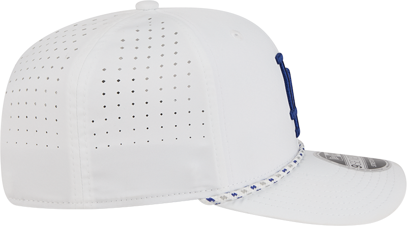 Los Angeles Dodgers New Era White Sport Rope 9SEVENTY Stretch Snap Adjustable Hat Official Team Hat Sports Fan Cap Official NFL Team Hat Football Fan