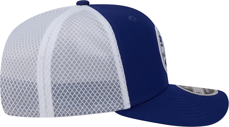 Men s Los Angeles Dodgers New Era Circle Patch 9SEVENTY Trucker Adjustable Hat Official Team Hat Sports Fan Cap Official NFL Team Hat Football Fan Cap
