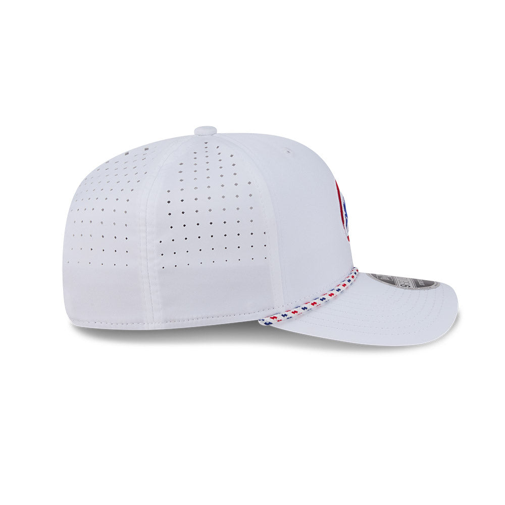 Chicago Cubs New Era White Sport Rope 9SEVENTY Stretch Snap Adjustable Hat-Walking Bear Official Team Hat Sports Fan Cap Official NFL Team Hat