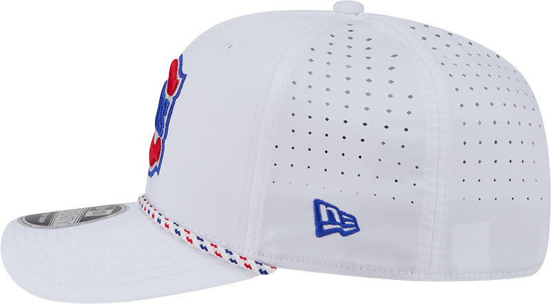 Chicago Cubs New Era 2nd Alternate White Sport Rope 9SEVENTY Stretch Snap Adjustable Hat Official Team Hat Sports Fan Cap Official NFL Team Hat