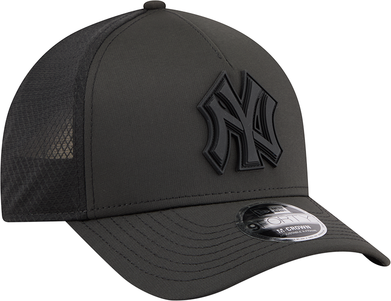 New York Yankees New Era Badged 9FORTY M-Crown Adjustable Hat-Black Official Team Hat Sports Fan Cap Official NFL Team Hat Football Fan Cap
