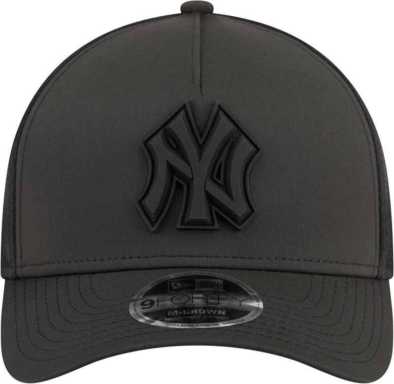 New York Yankees New Era Badged 9FORTY M-Crown Adjustable Hat-Black Official Team Hat Sports Fan Cap Official NFL Team Hat Football Fan Cap