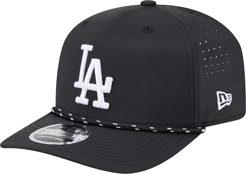 Men s Los Angeles Dodgers New Era Black Performance 9SEVENTY Sport Adjustable Hat Official Team Hat Sports Fan Cap Official NFL Team Hat Football Fan