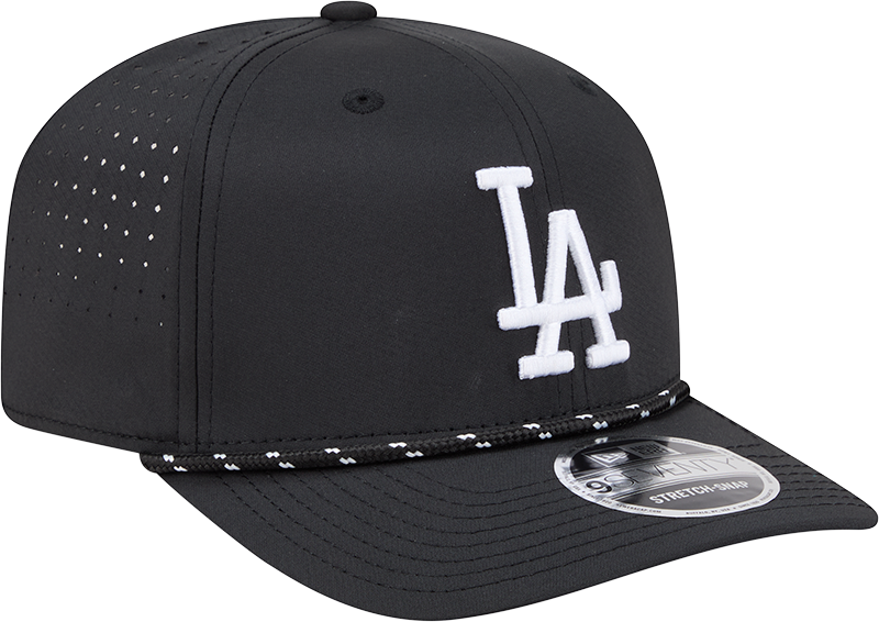 Men s Los Angeles Dodgers New Era Black Performance 9SEVENTY Sport Adjustable Hat Official Team Hat Sports Fan Cap Official NFL Team Hat Football Fan