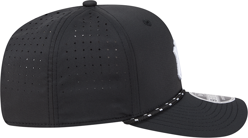 New York Yankees Black Sport Rope 9SEVENTY Stretch Snap Adjustable Hat Official Team Hat Sports Fan Cap Official NFL Team Hat Football Fan Cap