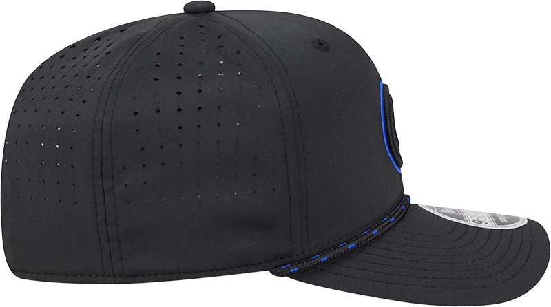 Chicago Cubs New Era Black Bullseye Sport Rope 9SEVENTY Stretch Snap Adjustable Hat Official Team Hat Sports Fan Cap Official NFL Team Hat Football