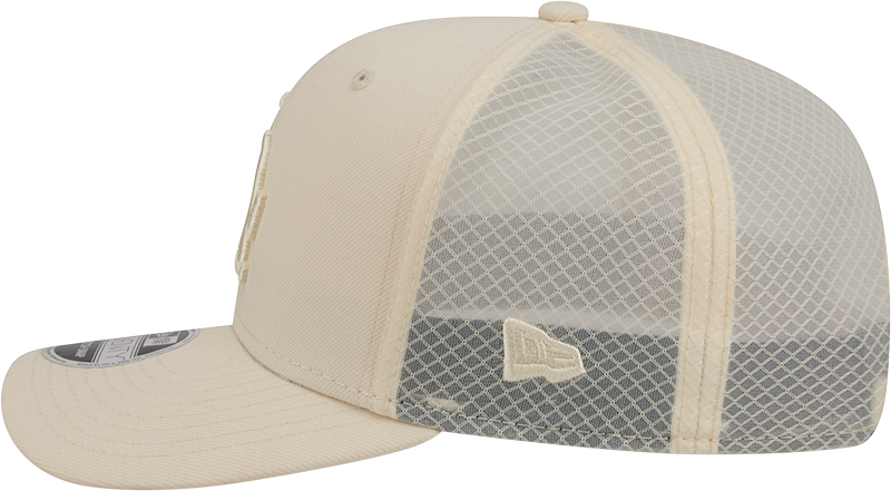 Men s Los Angeles Dodgers New Era Light Beige Color Pack 9SEVENTY Trucker Adjustable Hat Official Team Hat Sports Fan Cap Official NFL Team Hat