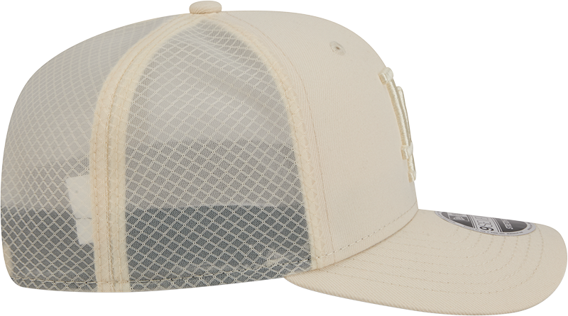 Men s Los Angeles Dodgers New Era Light Beige Color Pack 9SEVENTY Trucker Adjustable Hat Official Team Hat Sports Fan Cap Official NFL Team Hat